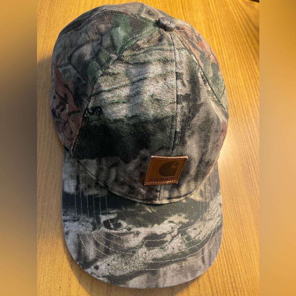 Carhartt Camo duck canvas hunting baseball cap A293